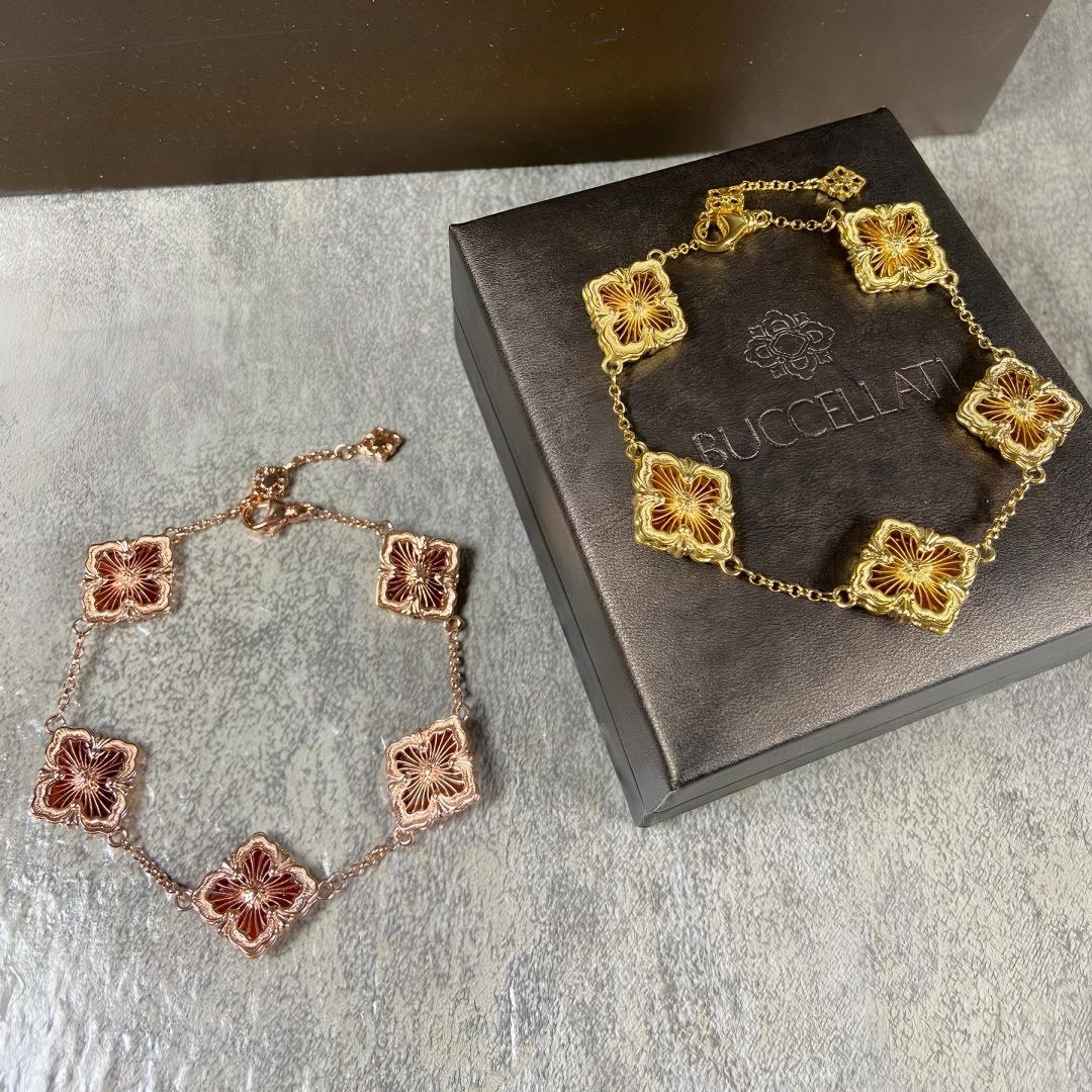 [ElanLuxe Jewelry JEWELRY] OPERA 5 MOTIFS TULLE ENAMEL BRACELET