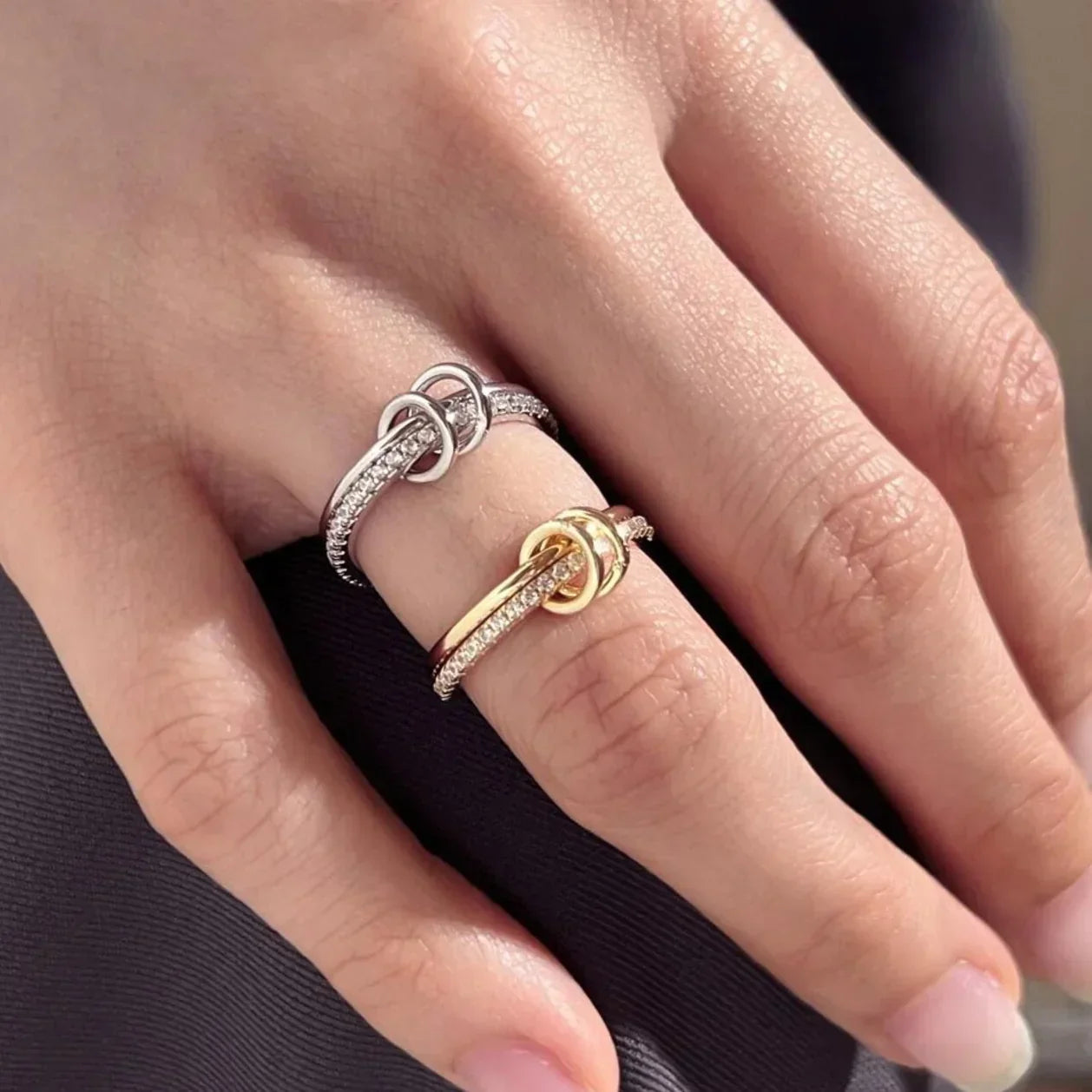 [ElanLuxe]Adela Stacked Diamond Ring