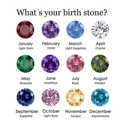 [ElanLuxe]Amelia Birthstone Stacker Ring