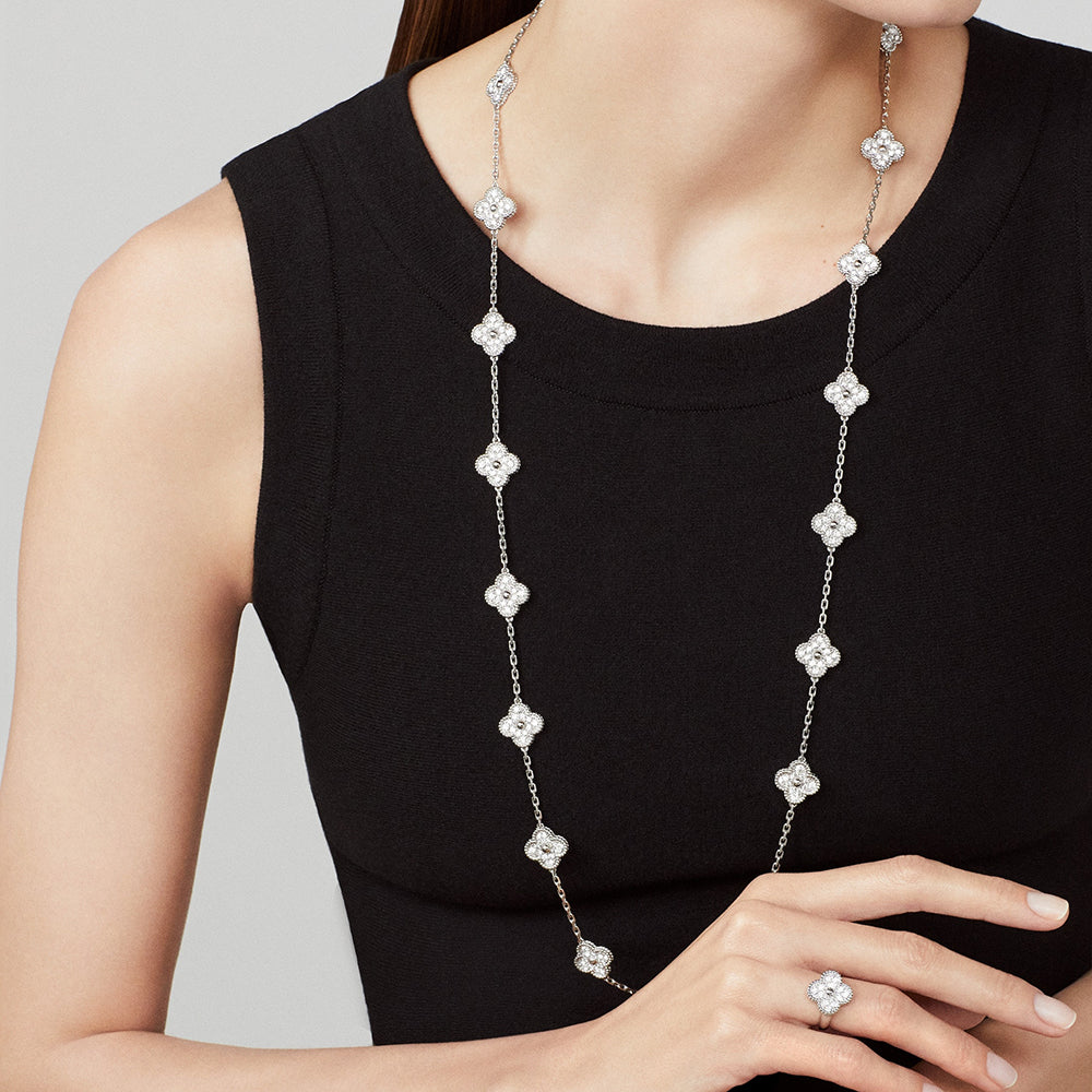 [ElanLuxe Jewelry]CLOVER 20 MOTIFS  LASER SILVER
