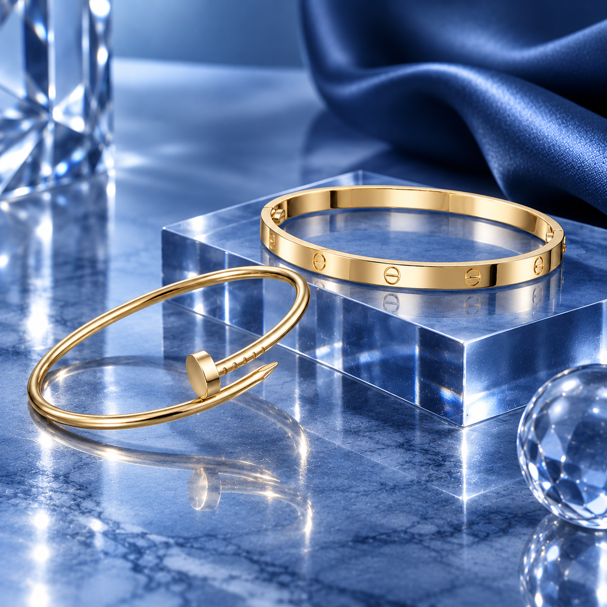 [ElanLuxe Jewelry] LOVE & JUSTE Classic Bracelet Stack Set