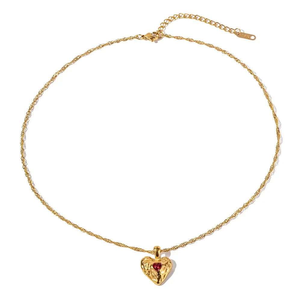 [ElanLuxe]Vesper Gold Heart Necklace