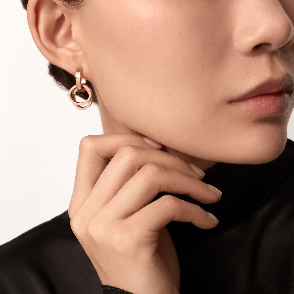 [ElanLuxe Jewelry]LOVE 3.3MM DANGLE EARRINGS