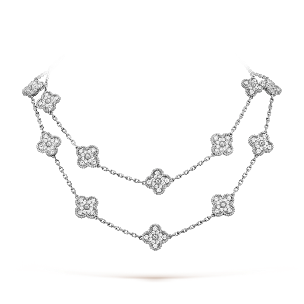 [ElanLuxe Jewelry]CLOVER 20 MOTIFS DIAMOND SILVER