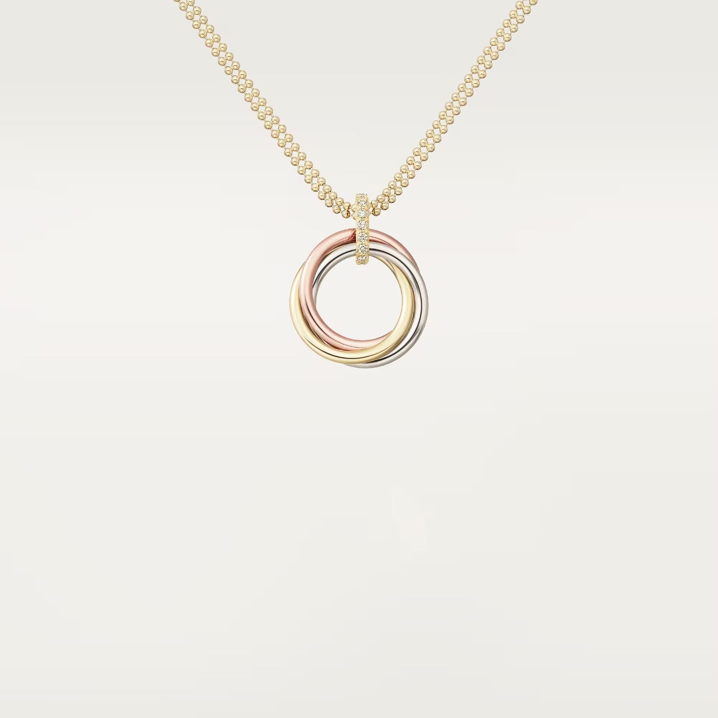 [ElanLuxe Jewelry]TRINITY MEDIUM  DIAMONDS NECKLACE