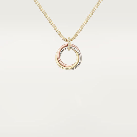 [ElanLuxe Jewelry]TRINITY MEDIUM  DIAMONDS NECKLACE