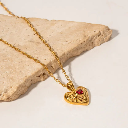 [ElanLuxe]Vesper Gold Heart Necklace