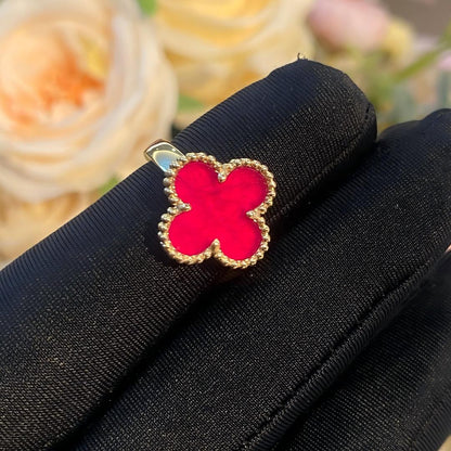 [ElanLuxe Jewelry]NEW CLOVER PINK ENAMEL RINGS