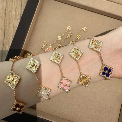 [ElanLuxe Jewelry JEWELRY] OPERA 5 MOTIFS TULLE ENAMEL BRACELET