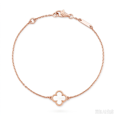 [ElanLuxe Jewelry]CLOVER WHITE MOP SINGLE FLOWER BRACELET