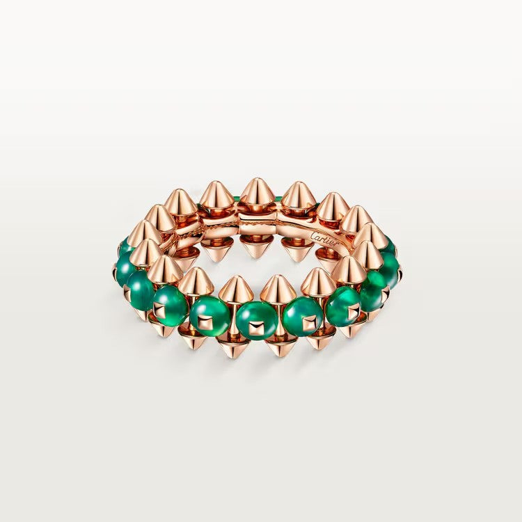 [ElanLuxe Jewelry]CLASH 7.9MM AGATE CHALCEDONY RING