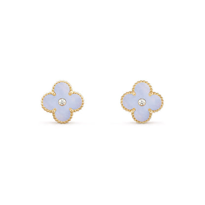 [ElanLuxe Jewelry]CLOVER  15MM DIAMOND EARRINGS COLLECTION