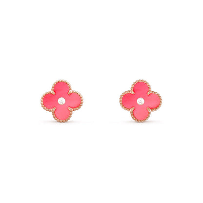 [ElanLuxe Jewelry]CLOVER  15MM DIAMOND EARRINGS COLLECTION