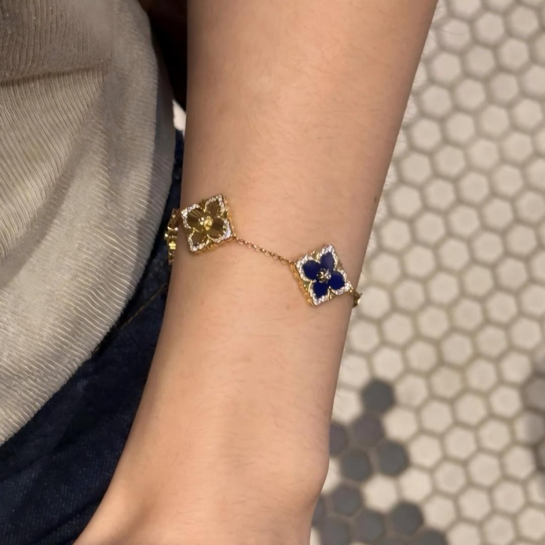 [ElanLuxe Jewelry JEWELRY] OPERA 5 MOTIFS TULLE ENAMEL BRACELET