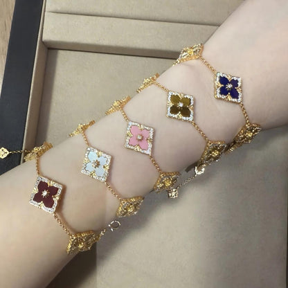 [ElanLuxe Jewelry JEWELRY] OPERA 5 MOTIFS TULLE ENAMEL BRACELET