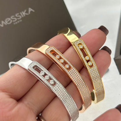 [ElanLuxe Jewelry]Move Noa Rose Gold Pav茅 Diamond Bangle Bracelet