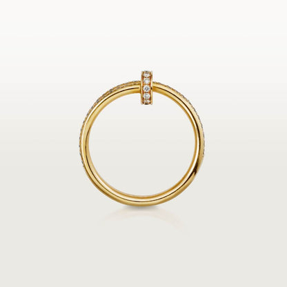 [ElanLuxe Jewelry]JUSTE RING diamond-encrusted double-circle