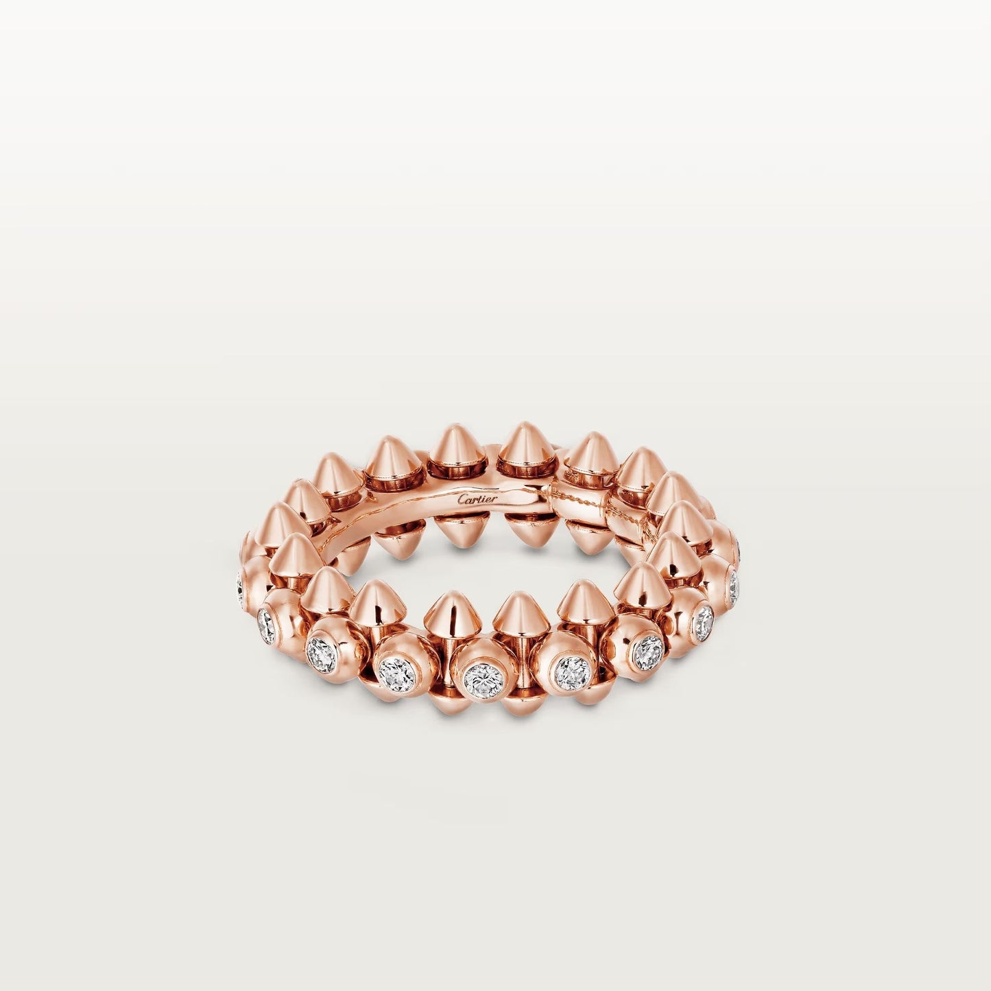 [ElanLuxe Jewelry]CLASH 6.8MM DIAMOND MEDIUM RING