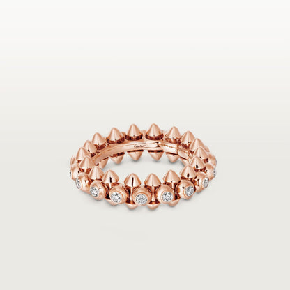 [ElanLuxe Jewelry]CLASH 6.8MM DIAMOND MEDIUM RING