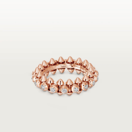 [ElanLuxe Jewelry]CLASH 6.8MM DIAMOND MEDIUM RING