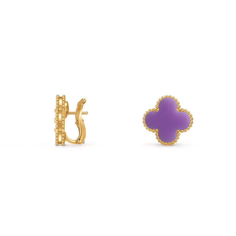 [ElanLuxe Jewelry]CLOVER 15MM MOP EARRINGS COLLECTION