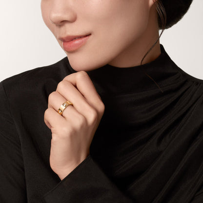 [ElanLuxe Jewelry]LOVE 5.5MM 6 DIAMOND RING