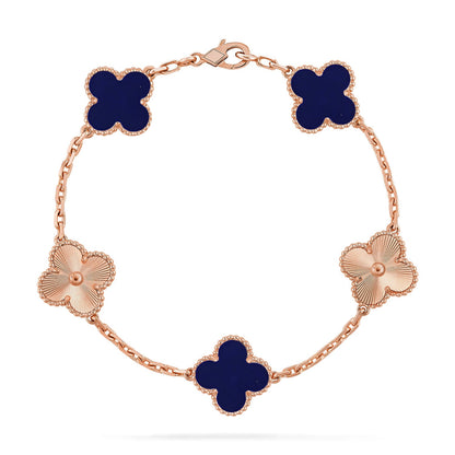 [ElanLuxe Jewelry]CLOVER 5 MOTIF LAPIS LAZULI BRACELET COLLECTION