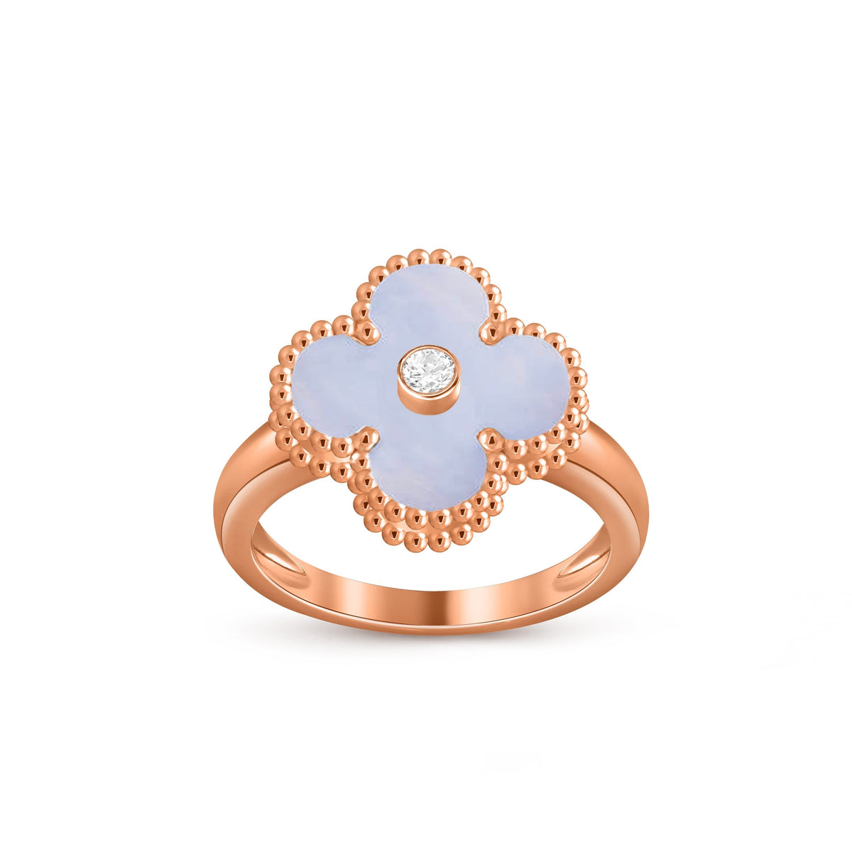 [ElanLuxe Jewelry]CLOVER DIAMOND RING ROSE GOLD COLLECTION