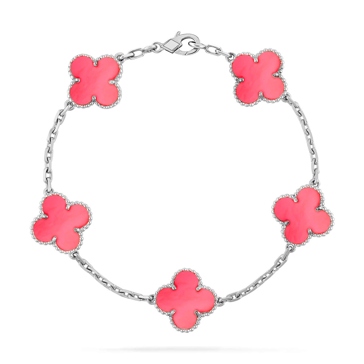 [ElanLuxe Jewelry] CLOVER 5 MOTIFS  PINK MOP BRACELET COLLECTION