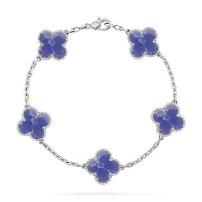 [ElanLuxe Jewelry]CLOVER 5 MOTIF BLUE VEINS BRACELET COLLECTION