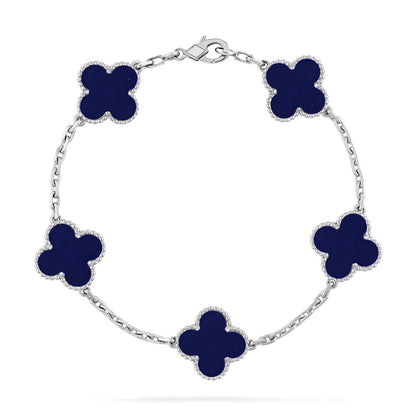 [ElanLuxe Jewelry]CLOVER 5 MOTIF LAPIS LAZULI BRACELET COLLECTION