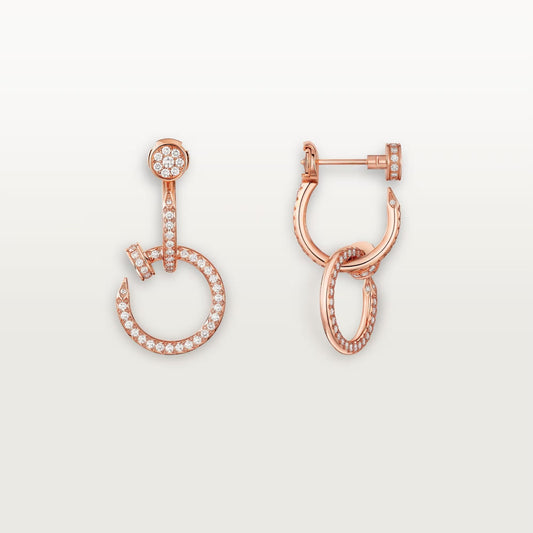 [ElanLuxe Jewelry]JUSTE FULL DIAMOND DOUBLE EARRINGS