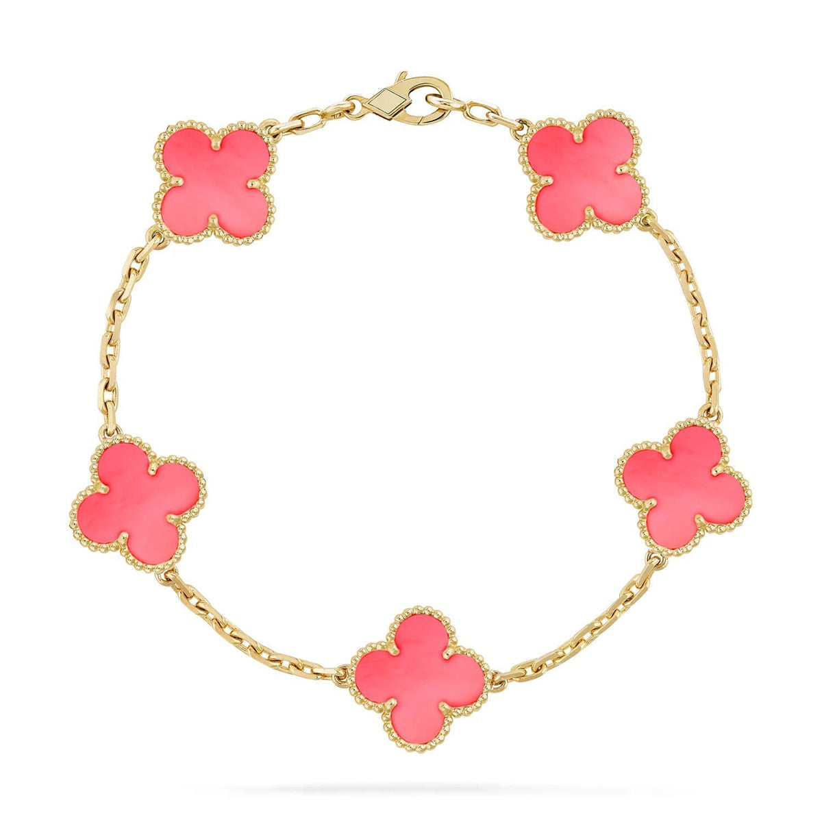 [ElanLuxe Jewelry] CLOVER 5 MOTIFS  PINK MOP BRACELET COLLECTION