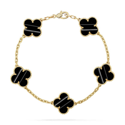 [ElanLuxe Jewelry] CLOVER 5 MOTIF PULSAR STONE BRACELET COLLECTION