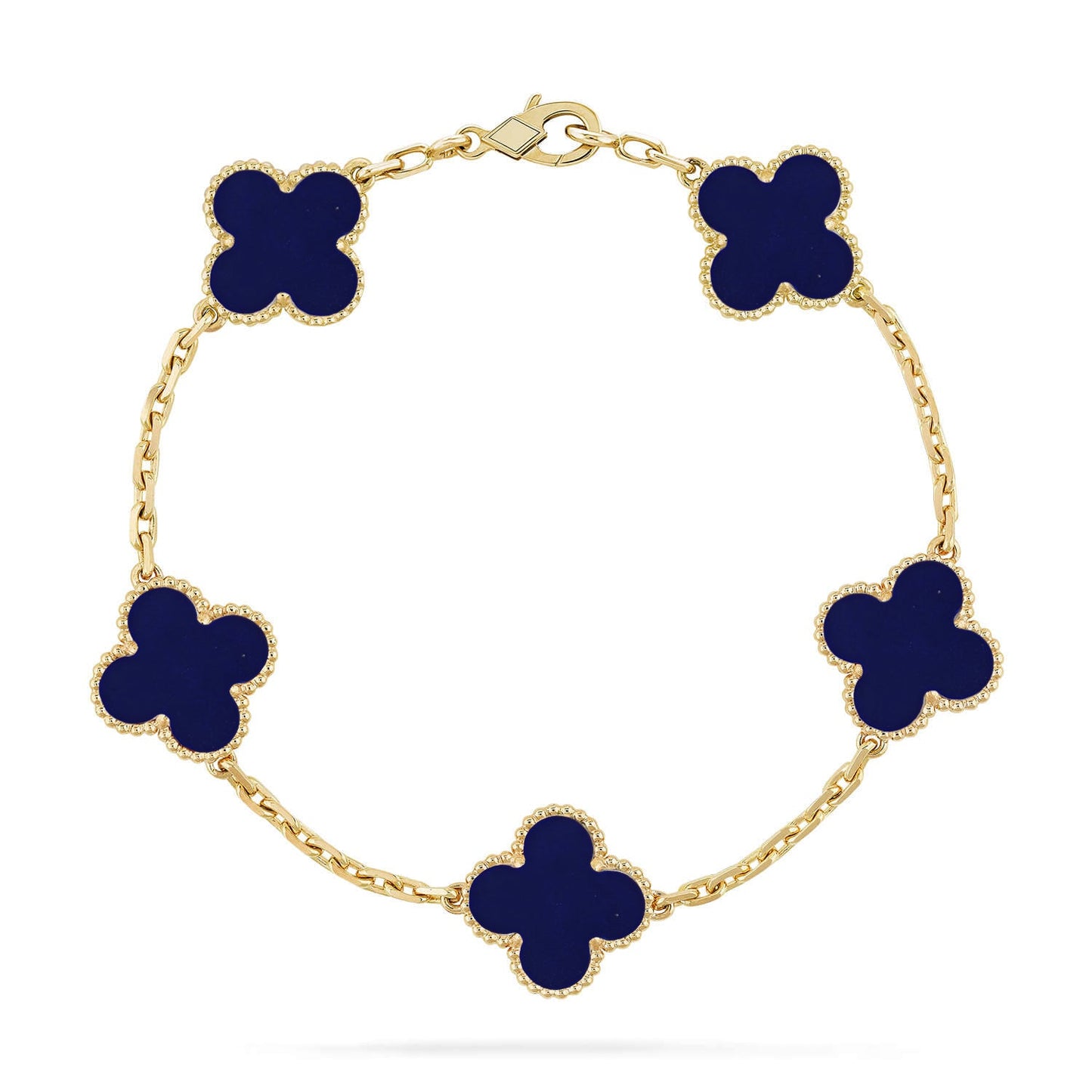 [ElanLuxe Jewelry]CLOVER 5 MOTIF LAPIS LAZULI BRACELET COLLECTION