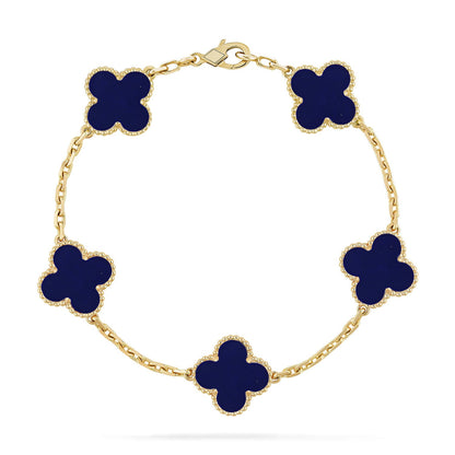 [ElanLuxe Jewelry]CLOVER 5 MOTIF LAPIS LAZULI BRACELET COLLECTION