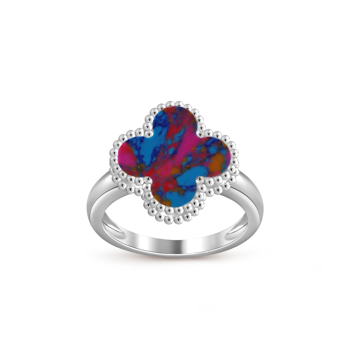 [ElanLuxe Jewelry]CLOVER SILVER RING COLLECTION
