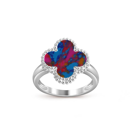 [ElanLuxe Jewelry]CLOVER SILVER RING COLLECTION