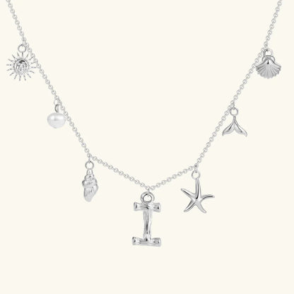 [ElanLuxe]Avaria Ocean Initial Necklace