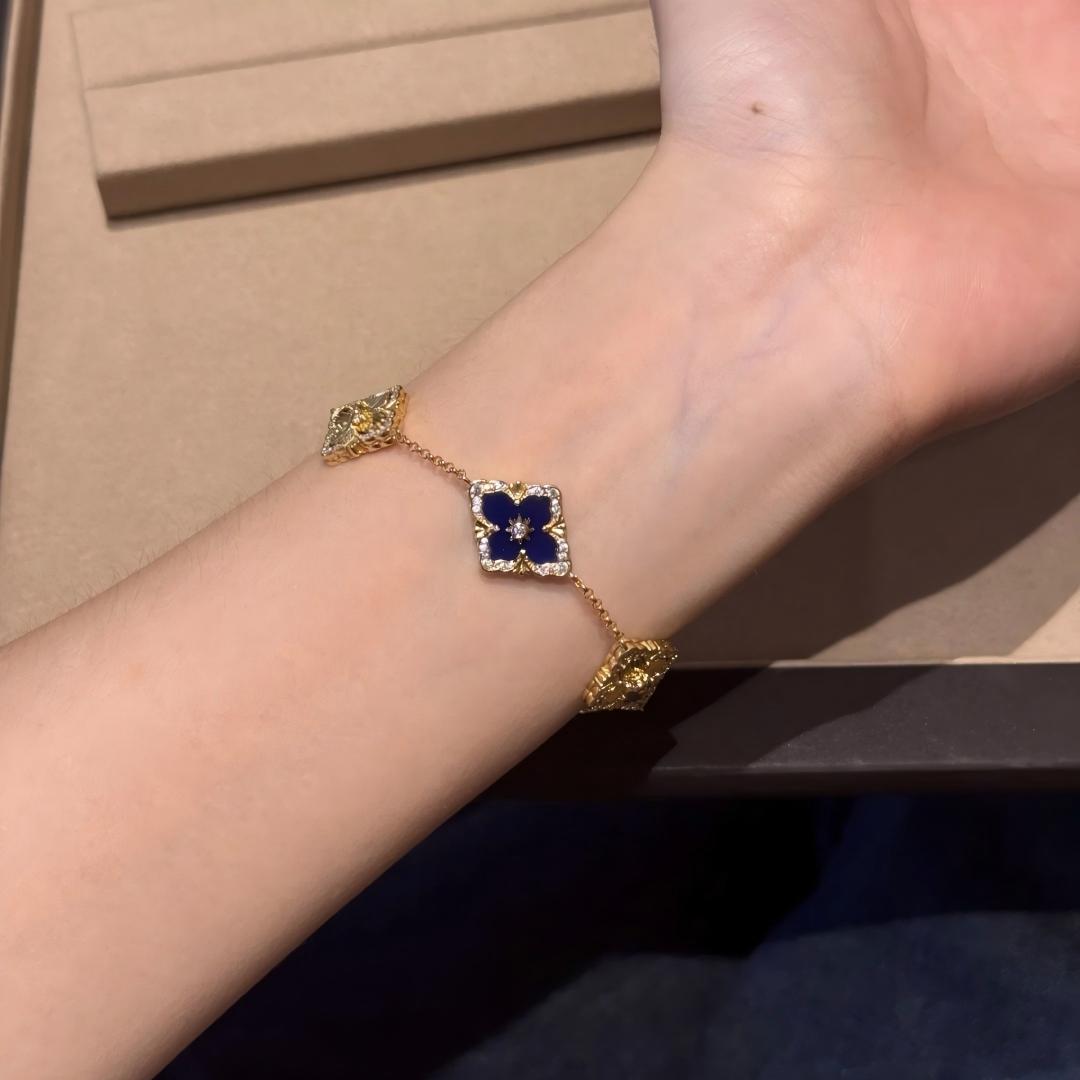 [ElanLuxe Jewelry JEWELRY] OPERA 5 MOTIFS TULLE ENAMEL BRACELET
