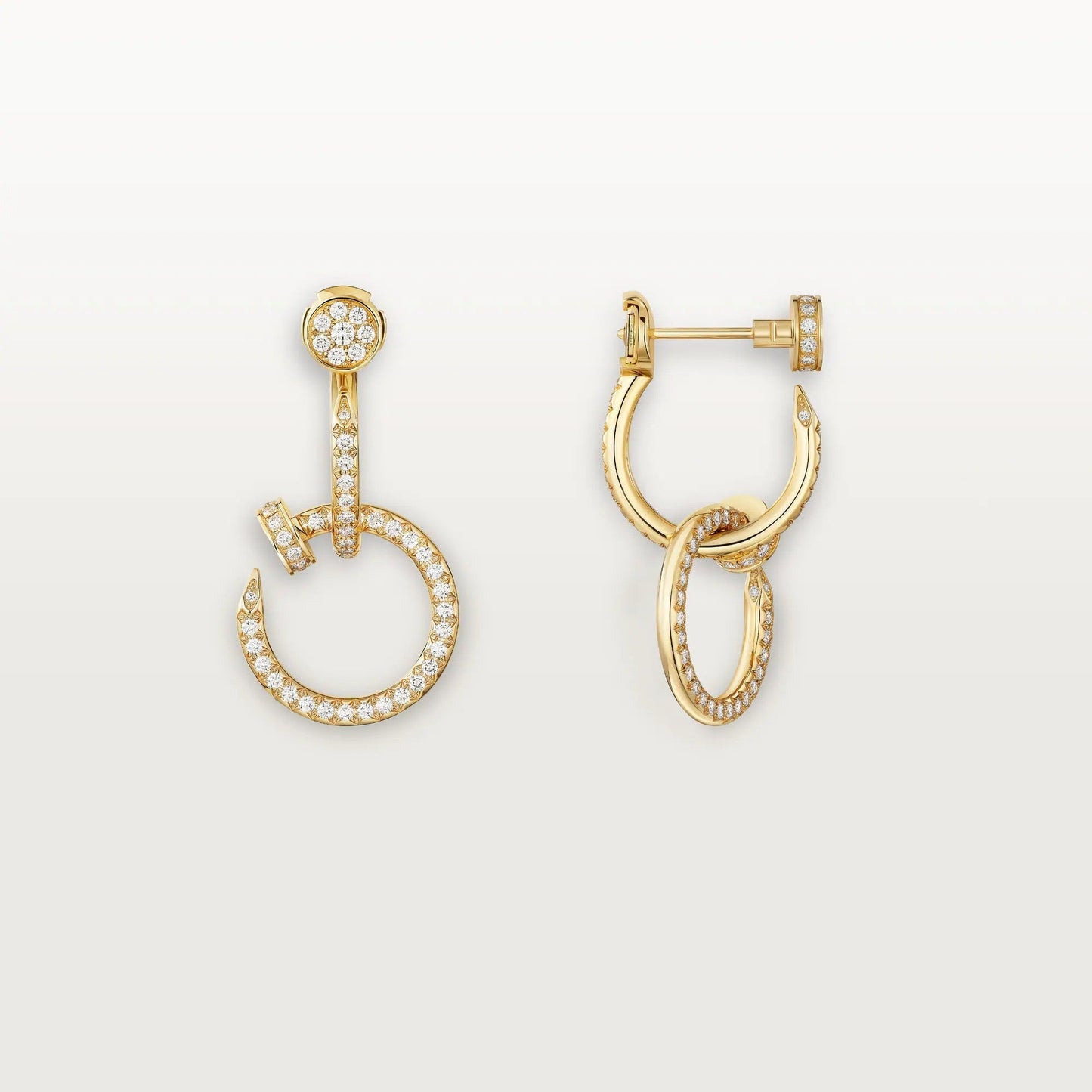 [ElanLuxe Jewelry]JUSTE FULL DIAMOND DOUBLE EARRINGS