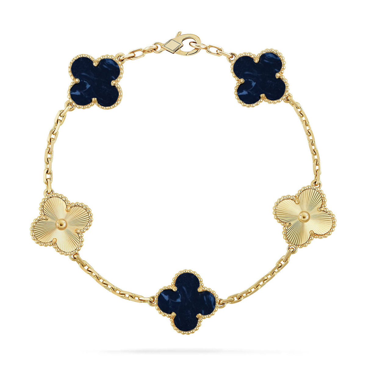 [ElanLuxe Jewelry]CLOVER 5 MOTIF PIETERSITE BRACELET COLLECTION