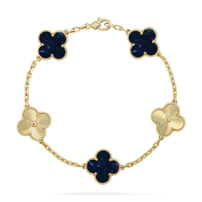 [ElanLuxe Jewelry]CLOVER 5 MOTIF PIETERSITE BRACELET COLLECTION