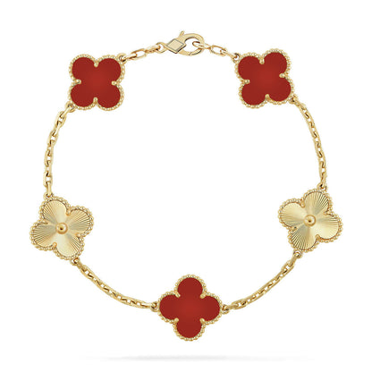 [ElanLuxe Jewelry]Clover & Love Diamond-Paved Radiant Line 2-Piece Bracelet Stack Set