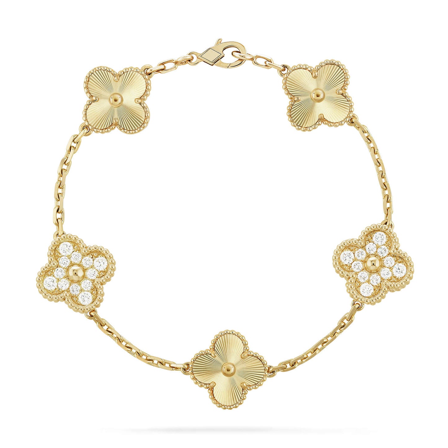 [ElanLuxe Jewelry] CLOVER 5 MOTIF LASER BRACELET COLLECTION
