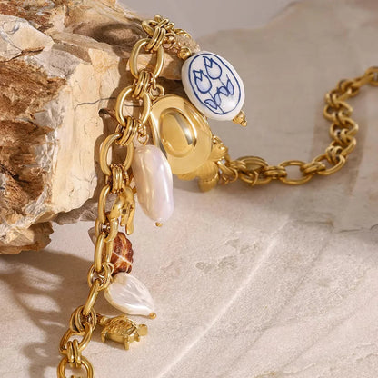 [ElanLuxe]Wavecrest Ocean-Inspired Necklace