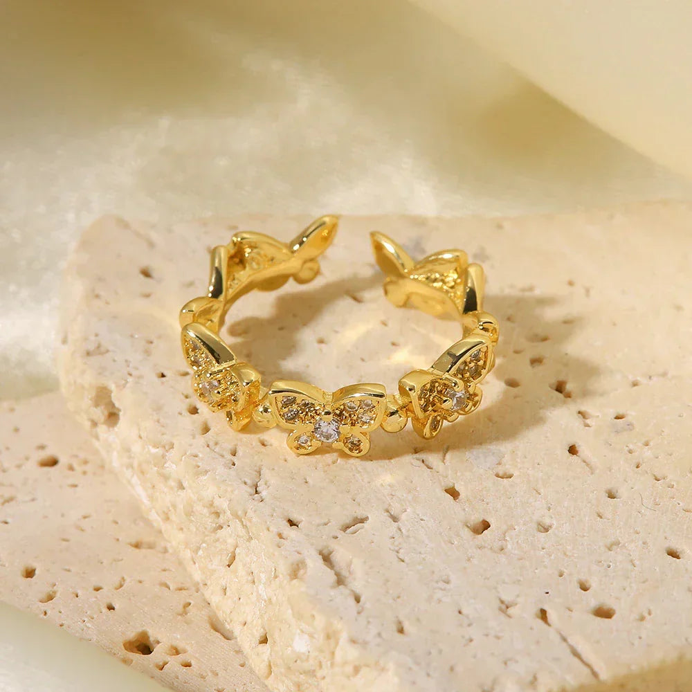[ElanLuxe]Colleen Butterfly Gold Ring