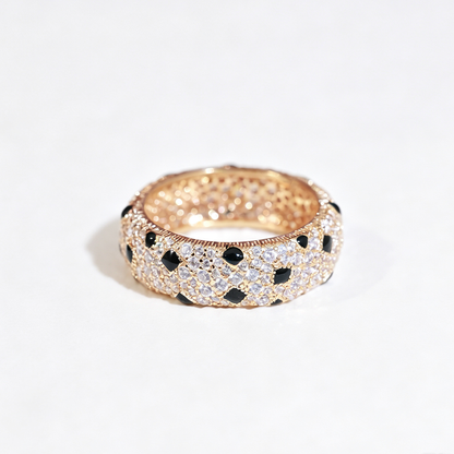 [ElanLuxe Jewelry]PANTHERE SPOTTED FULL DIAMOND RING