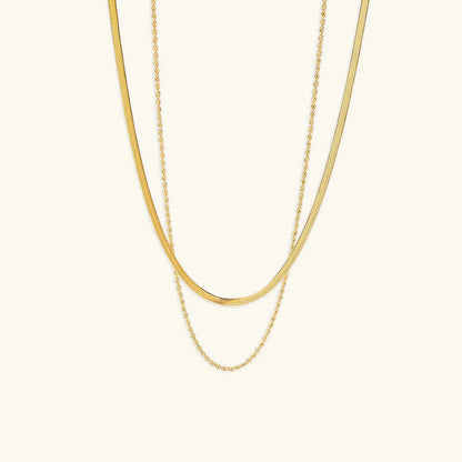 [ElanLuxe]Hailey Layered Gold Chain Necklace