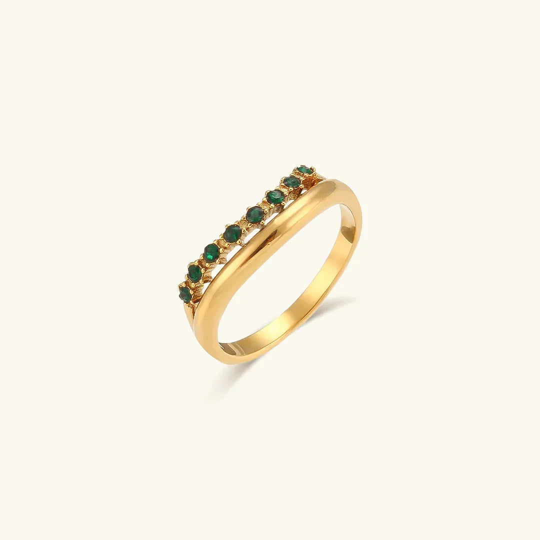 [ElanLuxe]Adeline Diamond Simulant Gold Ring